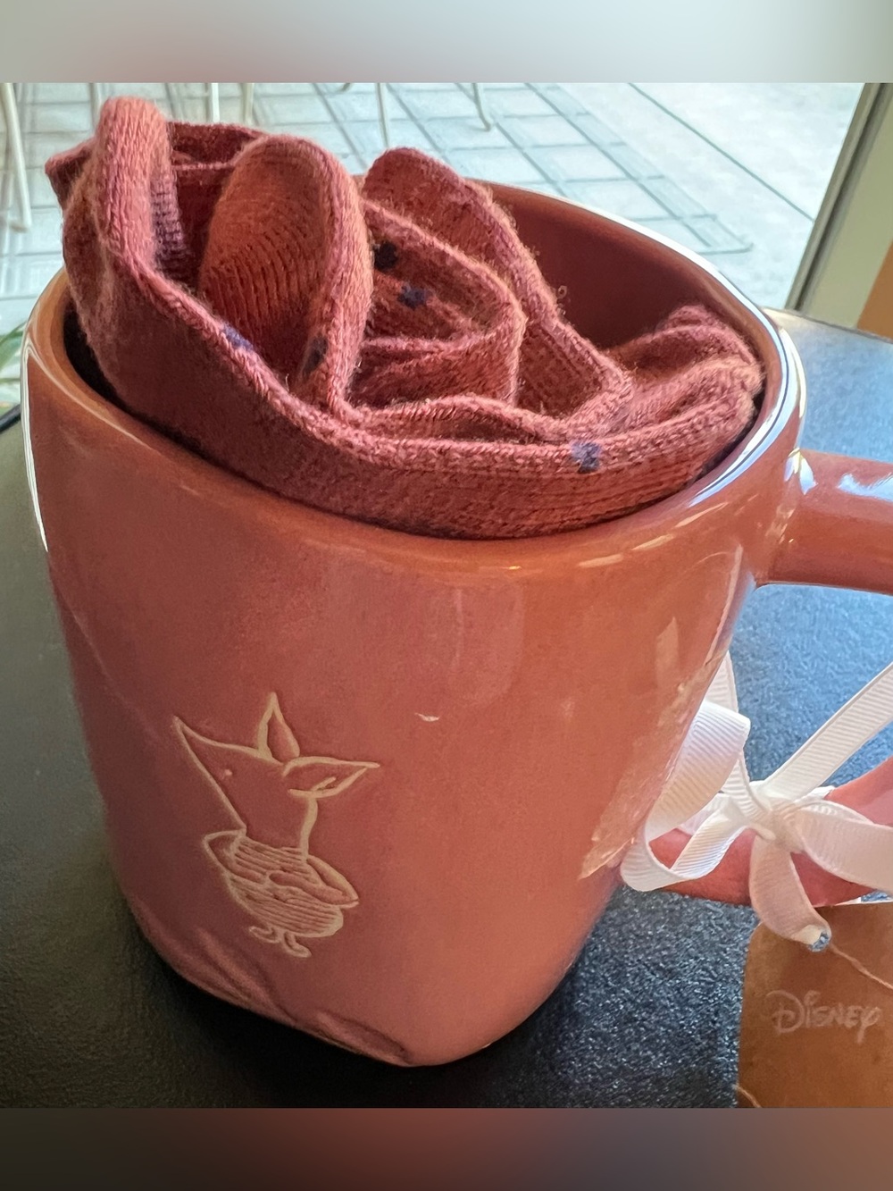 Disney/Rae Dunn NEW  Piglet Pink Ceramic Mug with Embossed Sentiment - Picture 6 of 8
